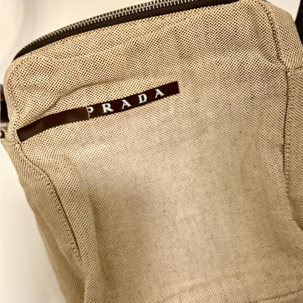 PRADA Tan Messenger Crossbody Bag - Picture 6 of 12